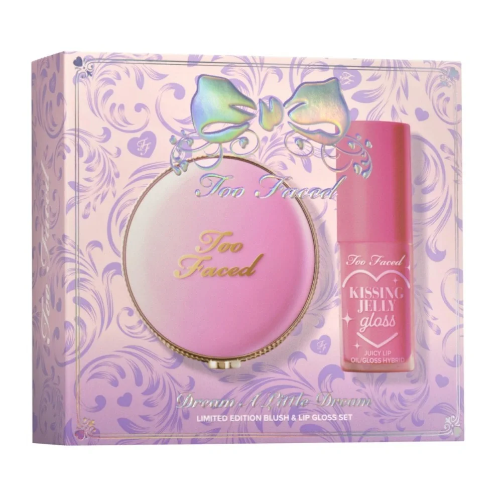 Too Faced Dream A Little Dream Set Candy Clouds Blush & Pink Sherbet Jelly Lip - Picture 11 of 14